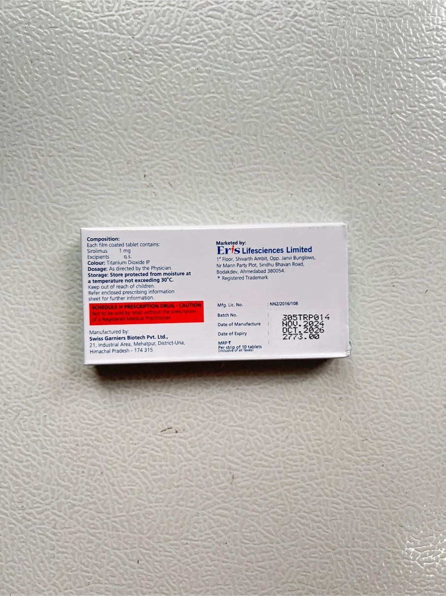Rapacan 1mg Tablet is used to prevent organ rejection in transplant patients.